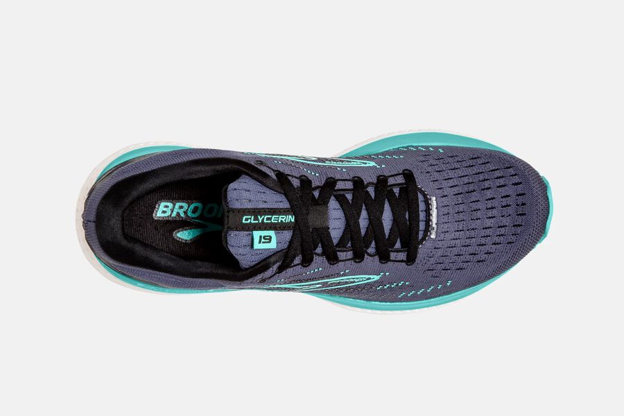 Brooks Israel Glycerin 19 Road Running Shoes Womens - Dark Grey/Blue - JLH-519206